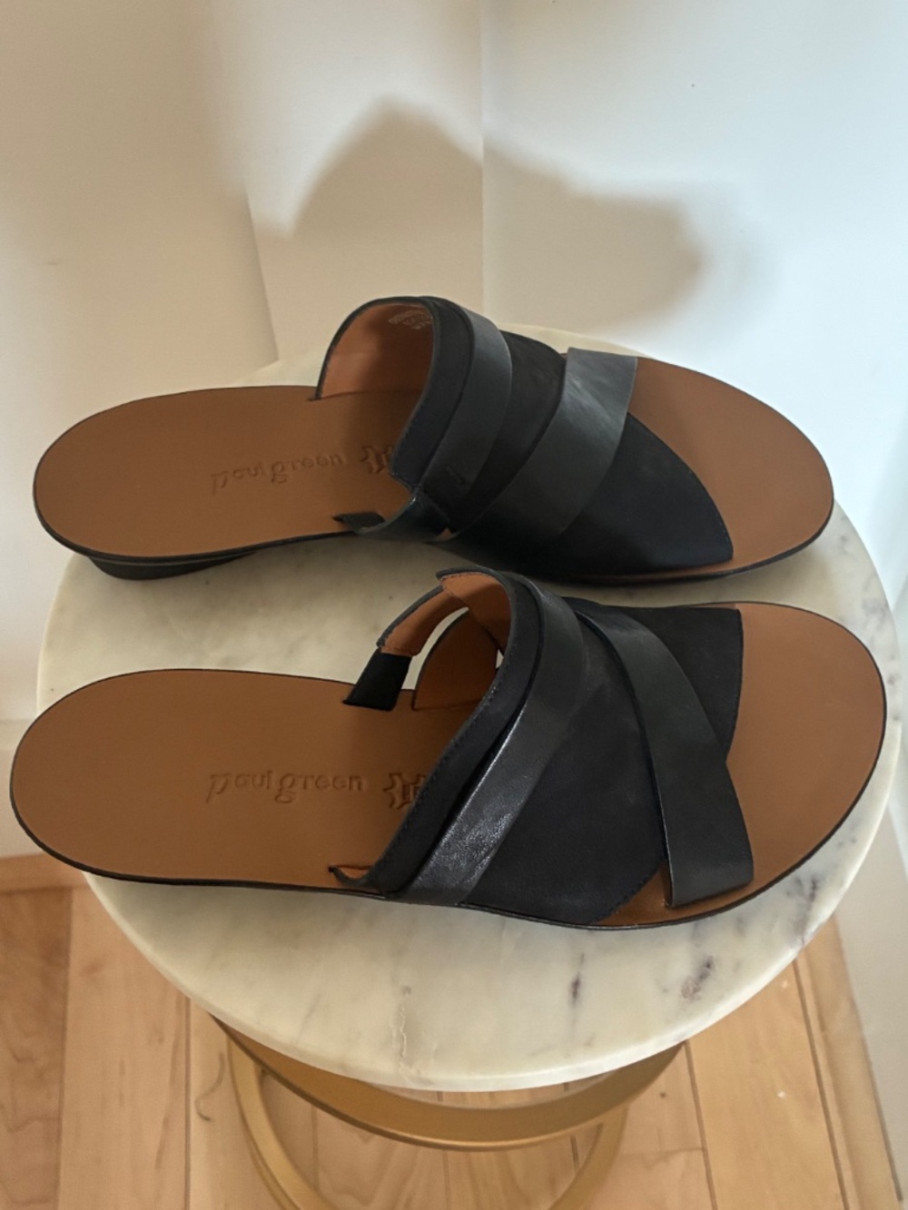 Paul Green black Bayside slide sandals - Picture 2 of 7